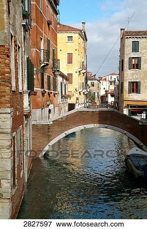 Bridge across canal, Venice, Veneto, Italy View Large Photo Image Stock Photo - Bridge across canal, Venice, Veneto, Italy . Fotosearch