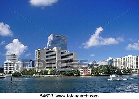Buildings at waterfront, Brickell Avenue, Miami, Florida, USA View Large Photo Image Stock Image - Buildings at waterfront, Brickell Avenue, Miami, Florida, USA . Fotosearch