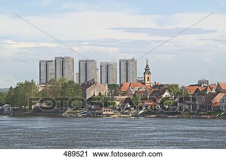 Buildings at waterfront, Danube River, Belgrade, Serbia View Large Photo Image Stock Image - Buildings at waterfront, Danube River, Belgrade, Serbia . Fotosearch