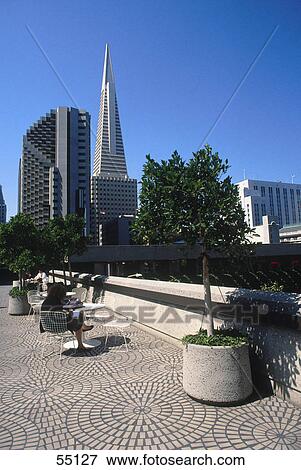Stock Photo - Buildings in city, Embarcadero Center, San Francisco, California, USA . Fotosearch