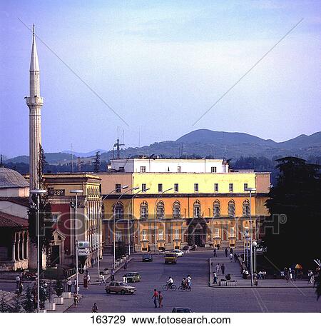 Buildings in city, Tirana, Albania View Large Photo Image Stock Photo - Buildings in city, Tirana, Albania . Fotosearch