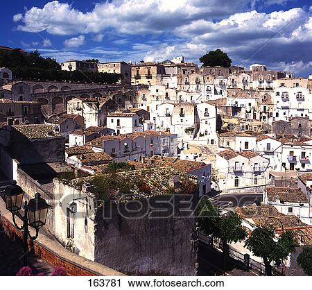 Buildings in town, Monte Sant'Angelo, Puglia, Italy View Large Photo Image Stock Image - Buildings in town, Monte Sant'Angelo, Puglia, Italy . Fotosearch