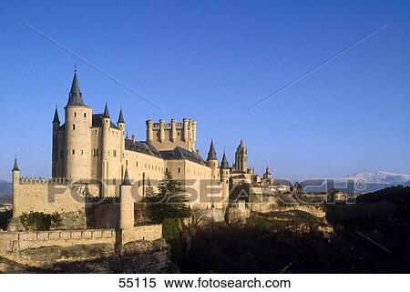 Stock Photography - Castle on hill, Alcazar, Segovia, Spain . Fotosearch