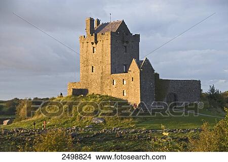 Picture - Castle on landscape, Dunguaire Castle, Kinvara, County Galway, Connacht, Republic of Ireland . Fotosearch