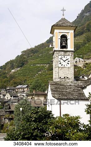 Church in Vogorno, Verzasca Valley, Switzerland View Large Photo Image Picture - Church in Vogorno, Verzasca Valley, Switzerland . Fotosearch