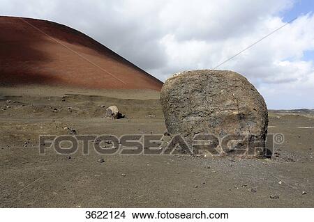 Cinder bomb, Montana Colorada, Lanzarote, Canary Islands, Spain, Europe View Large Photo Image Picture - Cinder bomb, Montana Colorada, Lanzarote, Canary Islands, Spain, Europe . Fotosearch