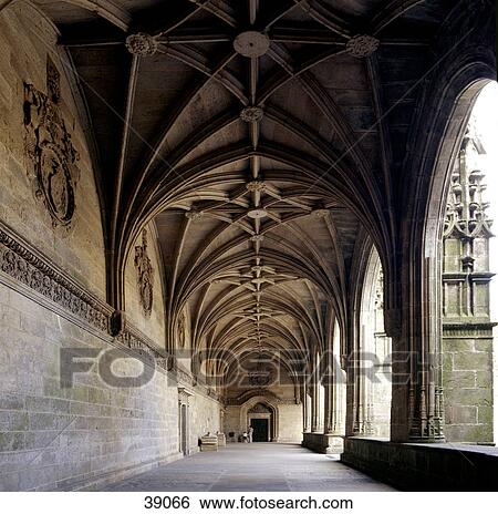 Cloister of cathedral, Cathedral Of Santiago De Compostela, Galicia, Spain View Large Photo Image Stock Photograph - Cloister of cathedral, Cathedral Of Santiago De Compostela, Galicia, Spain . Fotosearch