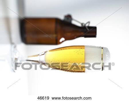 Stock Photo - Close-up of champagne in champagne flute . Fotosearch