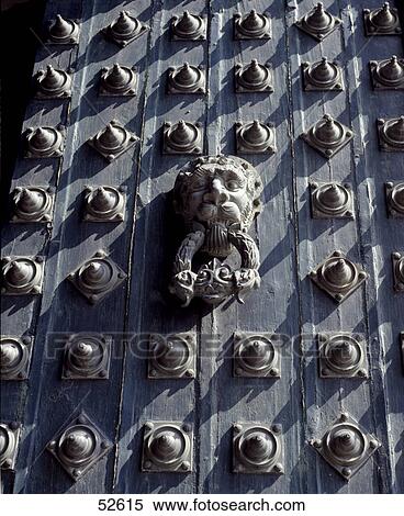Stock Photography - Close-up of doorknob, La Coruna, Galicia, Spain . Fotosearch