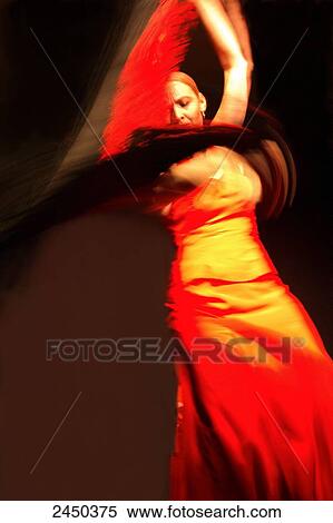 Stock Photography - Close-up of female flamenco dancer dancing . Fotosearch