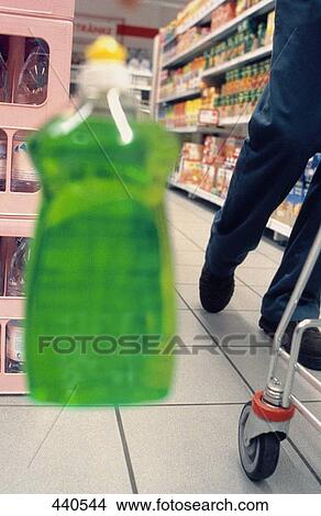 Picture - Close-up of liquid dish bottle . Fotosearch