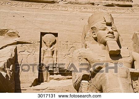 Colossal statue at the Temple of Ramesses II in Abu Simbel, Egypt, low angle view, close-up View Large Photo Image Stock Image - Colossal statue at the Temple of Ramesses II in Abu Simbel, Egypt, low angle view, close-up . Fotosearch