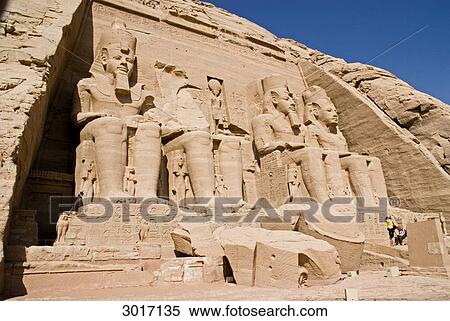 Colossal statues at the Temple of Ramesses II in Abu Simbel, Egypt, low angle view View Large Photo Image Stock Photography - Colossal statues at the Temple of Ramesses II in Abu Simbel, Egypt, low angle view . Fotosearch