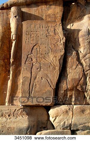 Stock Photo - Colossus of Memnon, Luxor, Egypt, detail . Fotosearch