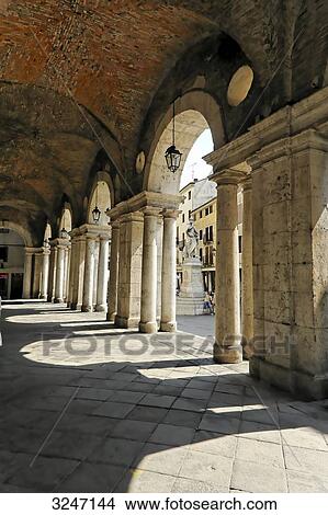 Picture - Columns of the basilica, Vicenza, Venetia, Italy . Fotosearch