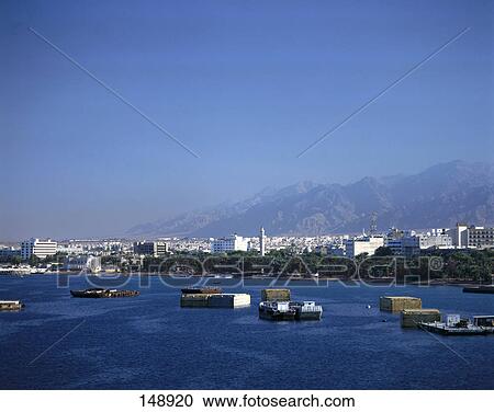 Stock Image - Containers in sea, Jordan . Fotosearch