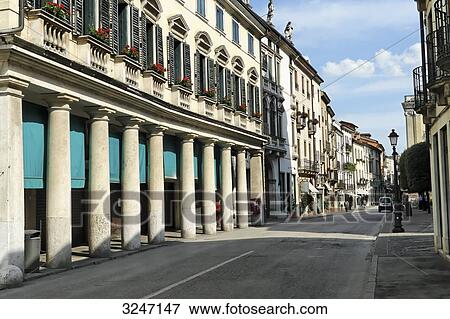 Corso Antonio Fogazzaro, Vicenza, Venetia, Italy  View Large Photo Image Stock Photo - Corso Antonio Fogazzaro, Vicenza, Venetia, Italy . Fotosearch