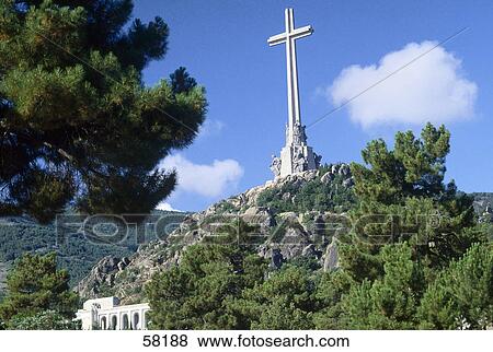 Cross on hill, Valle De Los Caidos, San Lorenzo De El Escorial, Madrid, Spain View Large Photo Image Stock Photo - Cross on hill, Valle De Los Caidos, San Lorenzo De El Escorial, Madrid, Spain . Fotosearch