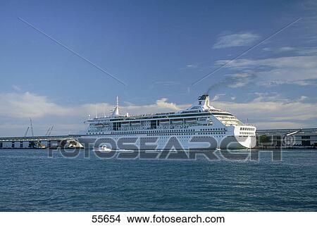 Cruise ship at harbor, Port of Miami, Miami, Florida, USA View Large Photo Image Picture - Cruise ship at harbor, Port of Miami, Miami, Florida, USA . Fotosearch