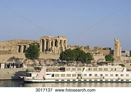 Cruise ship at the bank of the Nile, Esna, Egypt View Large Photo Image Stock Photo - Cruise ship at the bank of the Nile, Esna, Egypt . Fotosearch