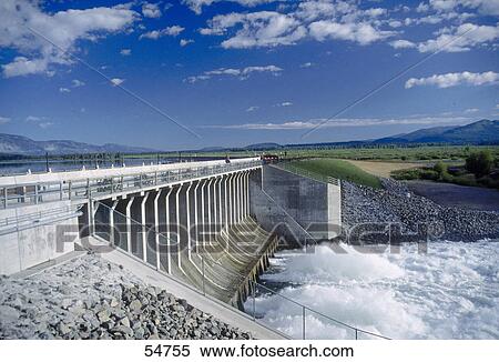 Dam on lake, Jackson Lake Dam, Grand Teton National Park, Wyoming, USA View Large Photo Image Stock Photography - Dam on lake, Jackson Lake Dam, Grand Teton National Park, Wyoming, USA . Fotosearch