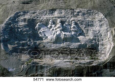 Stock Image - Details of carving on stone, Atlanta, Georgia, USA . Fotosearch