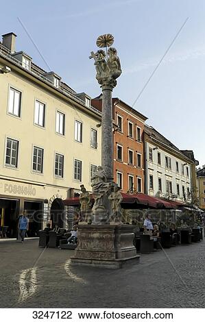 Dreifaltigkeitssaeule, Villach, Carinthia, Austria View Large Photo Image Stock Image - Dreifaltigkeitssaeule, Villach, Carinthia, Austria . Fotosearch