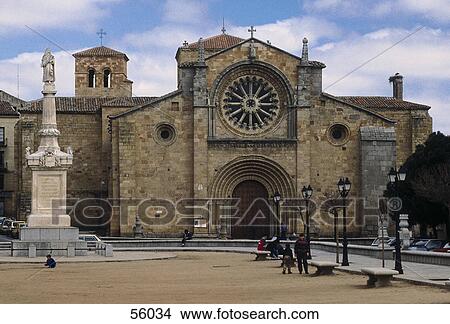 Picture - Facade of church, Avila, Spain, Europe . Fotosearch