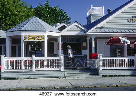 Facade of restaurant, Key West, Florida, USA View Large Photo Image Stock Photo - Facade of restaurant, Key West, Florida, USA . Fotosearch