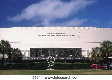 Facade of theater, Jackie Gleason Theater of Performing Arts, Miami, Florida, USA View Large Photo Image Picture - Facade of theater, Jackie Gleason Theater of Performing Arts, Miami, Florida, USA . Fotosearch