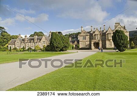 Picture - Facade of villa, Muckross House, Killarney, County Kerry, Munster, Ireland . Fotosearch