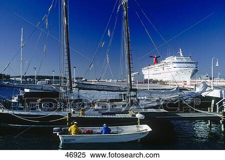 Stock Photography - Fishing boats at harbor, Miami, Florida, USA . Fotosearch