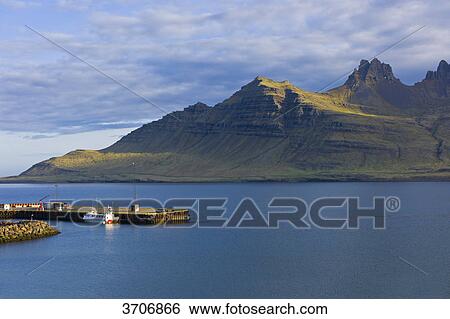 Stock Photograph - Fjord in Skálanes, Iceland . Fotosearch