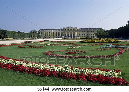 Formal garden in front of palace, Schonbrunn Palace, Vienna, Austria View Large Photo Image Picture - Formal garden in front of palace, Schonbrunn Palace, Vienna, Austria . Fotosearch