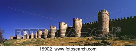 Fortified wall of fort, Avila, Spain View Large Photo Image Stock Image - Fortified wall of fort, Avila, Spain . Fotosearch