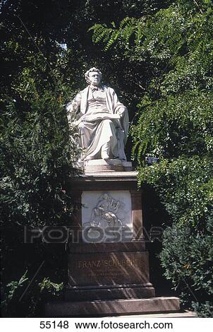 Stock Photo - Franz schubert monument in park, Vienna, Austria . Fotosearch
