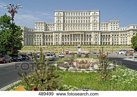 Government building in city, Bucharest, Romania View Large Photo Image Stock Photo - Government building in city, Bucharest, Romania . Fotosearch