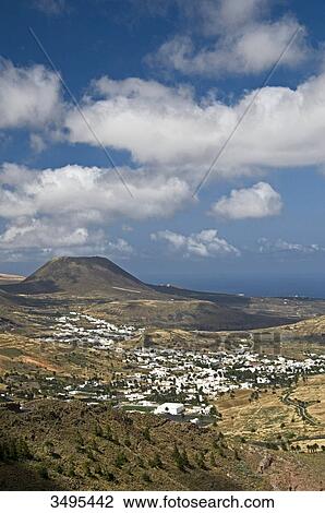 Haria and Monte Corona, Lanzarote, Canary Islands, Spain, Europe View Large Photo Image Stock Image - Haria and Monte Corona, Lanzarote, Canary Islands, Spain, Europe . Fotosearch