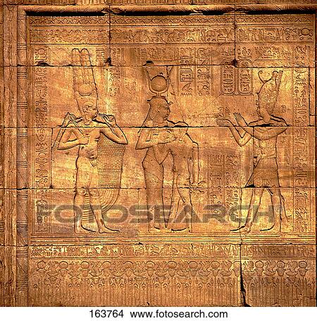 Hieroglyphics on wall of temple, Hathor temple, Dendara, Egypt View Large Photo Image Picture - Hieroglyphics on wall of temple, Hathor temple, Dendara, Egypt . Fotosearch