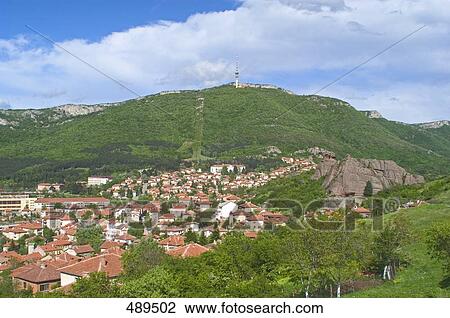 High angel view of town, Belogradchik, Vidin, Romania View Large Photo Image Stock Image - High angel view of town, Belogradchik, Vidin, Romania . Fotosearch