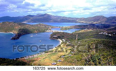High angle view of island, Antigua, West Indies View Large Photo Image Stock Photography - High angle view of island, Antigua, West Indies . Fotosearch