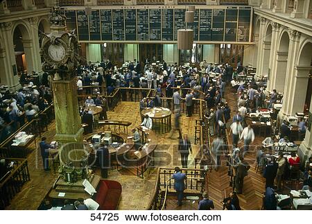 High angle view of people working in stock exchange trading floor, Madrid, Spain View Large Photo Image Stock Photography - High angle view of people working in stock exchange trading floor, Madrid, Spain . Fotosearch