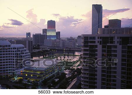 High angle view of skyscrapers, Miami, Florida, USA View Large Photo Image Stock Image - High angle view of skyscrapers, Miami, Florida, USA . Fotosearch