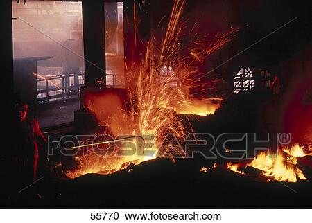 High angle view of smelting plant, Asturias, Spain View Large Photo Image Stock Image - High angle view of smelting plant, Asturias, Spain . Fotosearch
