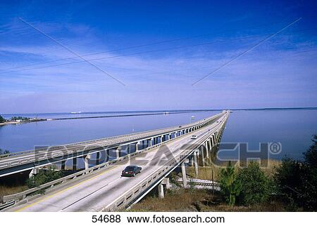 Highway across bay, I-10 Speedway, Pensacola, Florida, USA View Large Photo Image Stock Photo - Highway across bay, I-10 Speedway, Pensacola, Florida, USA . Fotosearch