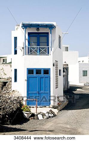 House in El Golfo, Lanzarote, Italy View Large Photo Image Picture - House in El Golfo, Lanzarote, Italy . Fotosearch