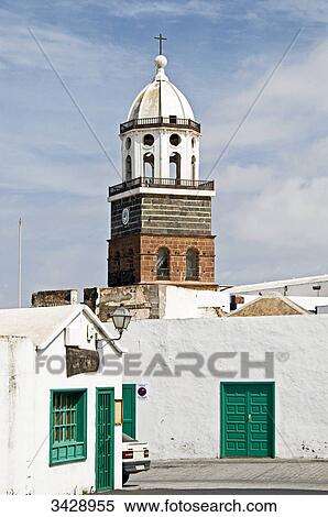 Houses and San Miguel Church, Teguise, Lanzarote, Spain View Large Photo Image Stock Photography - Houses and San Miguel Church, Teguise, Lanzarote, Spain . Fotosearch
