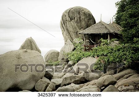 Hut on the coast of Ko Tao, Thailand View Large Photo Image Stock Photo - Hut on the coast of Ko Tao, Thailand . Fotosearch