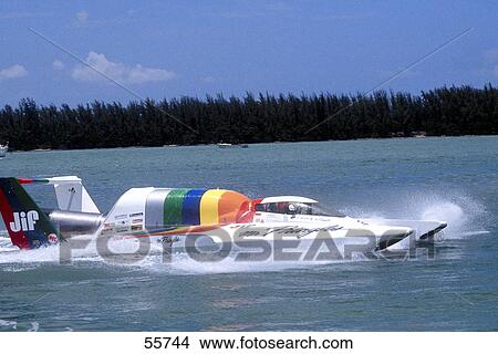 Hydroplane regatta in sea, Biscayne Bay, Miami Beach, Florida, USA View Large Photo Image Picture - Hydroplane regatta in sea, Biscayne Bay, Miami Beach, Florida, USA . Fotosearch