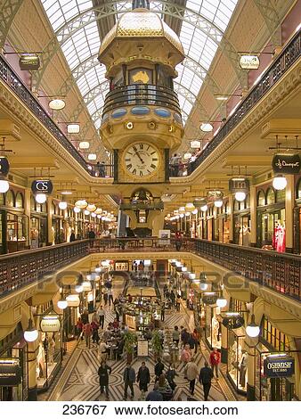 Interiors of shopping mall, Queen Victoria Building, Sydney, New South Wales, Australia View Large Photo Image Stock Photo - Interiors of shopping mall, Queen Victoria Building, Sydney, New South Wales, Australia . Fotosearch
